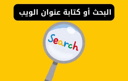 البحث أو كتابة عنوان الويب url في google